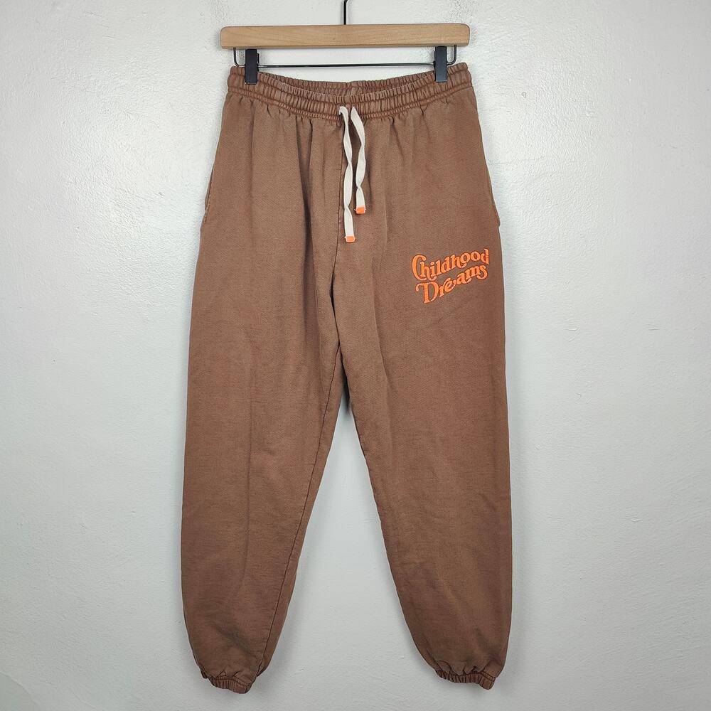 Childhood Dreams Sweatpants Size Medium Brown‎ Logo Lounge Joggers Casual